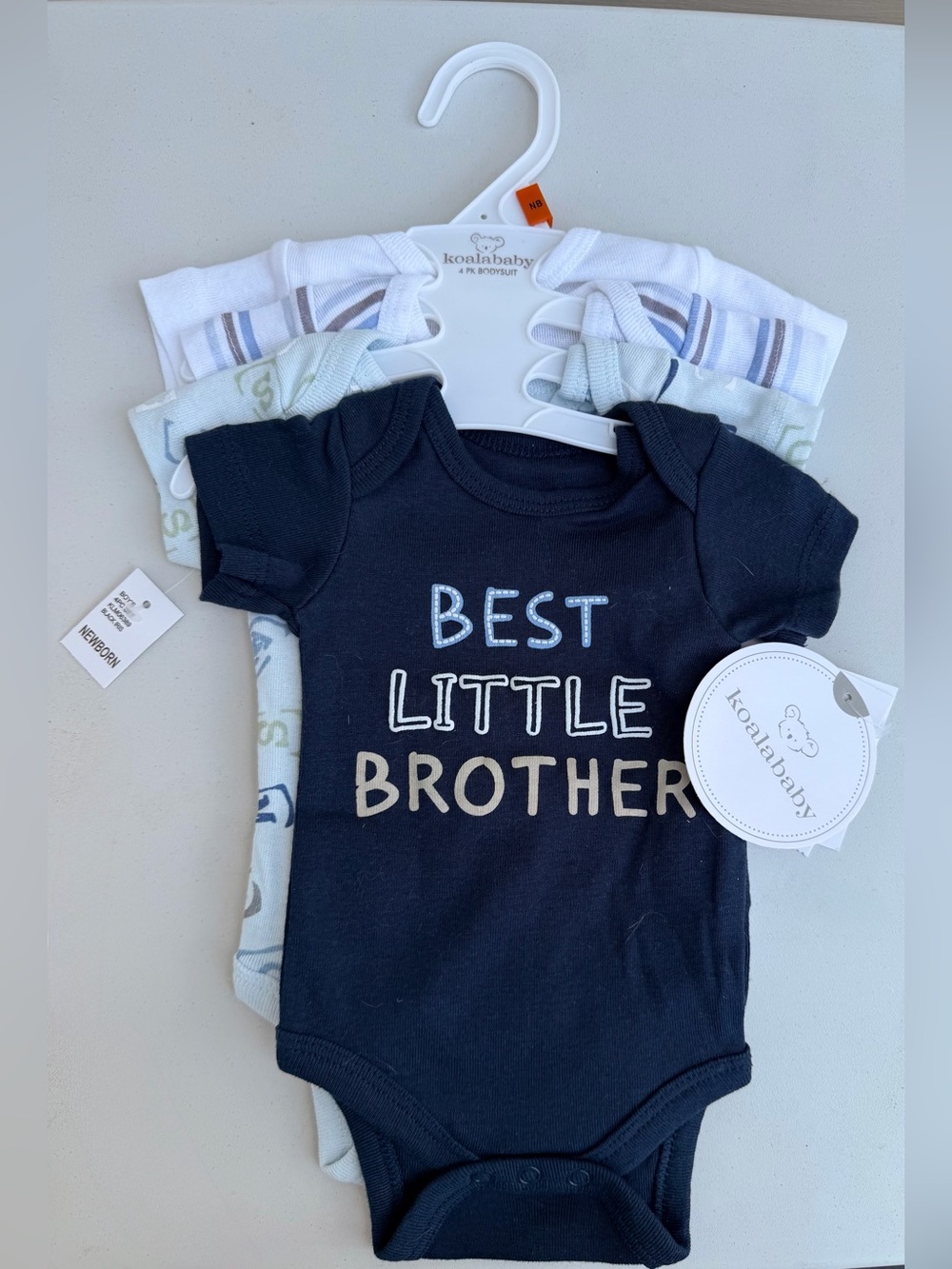Best Little Brother NWT Koala Baby Newborn 4 Pack Onsie